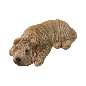 Vintage Sandicast Sleeping  Shar pei Dog